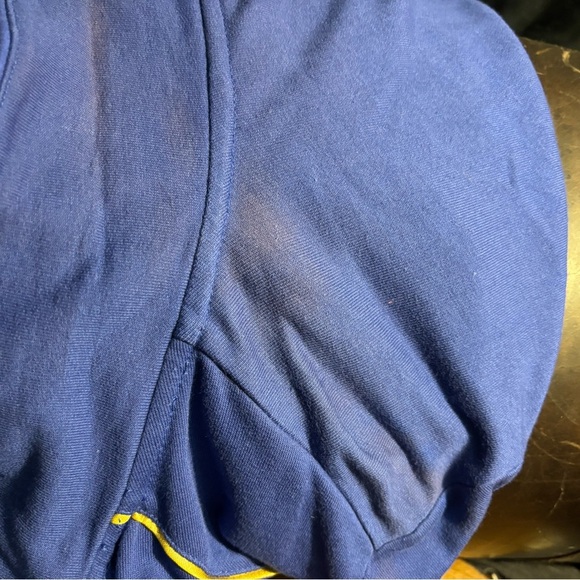 Quacker Factory Womens Jacket Tank Set Blue Gold Zip Bling Pockets *FLAW - Picture 7 of 7